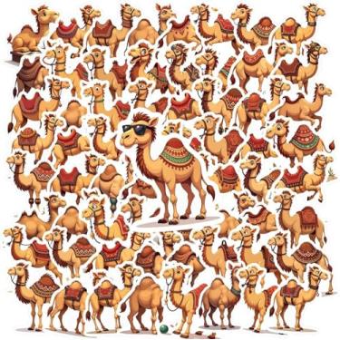 Imagem de 150Pcs Cartoon Camel Stickers Waterproof Desert Animal Stickers Vinyl Decal for Water Bottle Laptop Scrapbooking Skateboard Luggage Birthday Party Supplies Ideal Gift for Kid Boy Girl Teacher Rewards