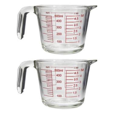 Imagem de Jogo De Jarras Medidoras 500ml Com Alça E Bico Resistente Com 2 Peças 