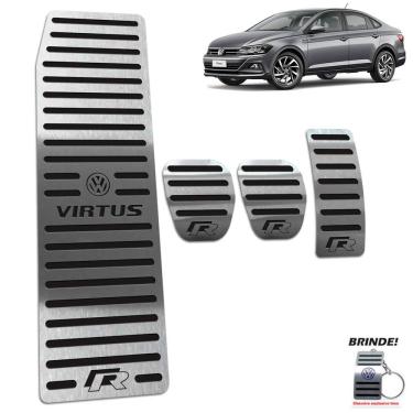 Imagem de Descanso De Pé + Pedaleiras Manual Preto Virtus R-Line