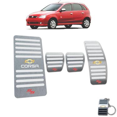 Imagem de Pedaleira Manual Com Descanso Corsa SS 2005 A 2009 Prata