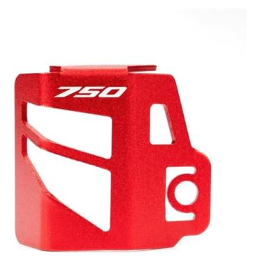 Imagem de Tampa de enchimento de óleo da tampa do reservatório de freio dianteiro traseiro da motocicleta compatível com Z750 Z 750 Z750S 2005 2006 2007 2008 2009 2010 2011 2012 (1 protetor vermelho)