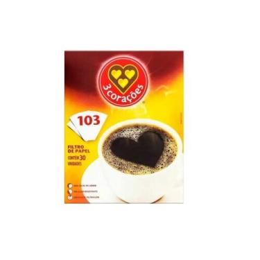 Imagem de Filtro papel 103 p/cafe 30un - 3 CORAÇÕES