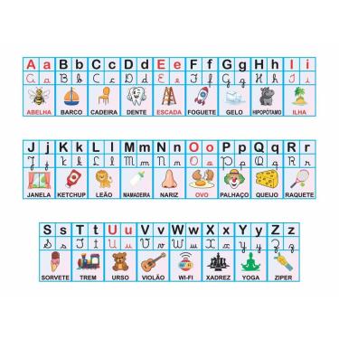 Imagem de Faixa Em Lona Alfabeto Ilustrado 35X500Cm Abc Infantil