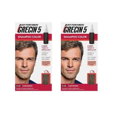 Imagem de Grecin 5 Shampoo Tonalizante Castanho - Kit Com 2Un