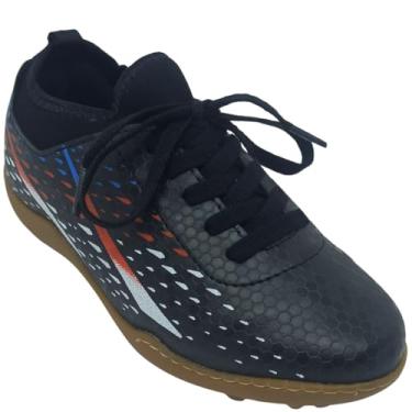 Imagem de Molekinho, Chuteira Molekinho Infantil Futsal Society De Cravo (Preto/Branco/Vermelho/Azul, BR, Criança de 9 a 12 anos, Numérico, 31)
