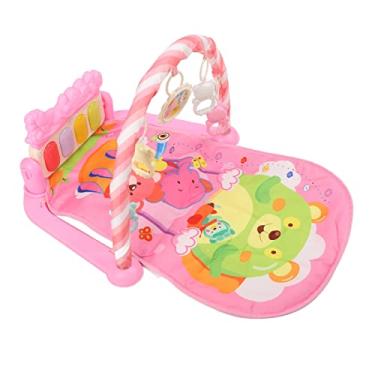 Imagem de Tapete de Piano para bebê, Padrão Animal de Desenho Animado Com Luz Suave, Rack de Espuma Elástica Alta para Promover o Desenvolvimento Infantil, Calmante, Dormir, Rosa, 75 X 54