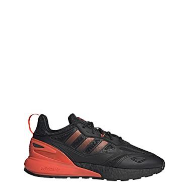 Imagem de adidas Tênis masculino Zx 22 Boost, Jetblack/vermelho solar/vermelho escuro, 46