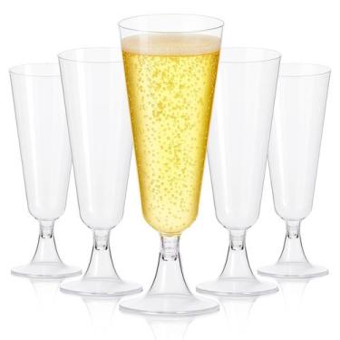 Imagem de Taças de champanhe de plástico transparente YGSYGS, pacote com 100 ml