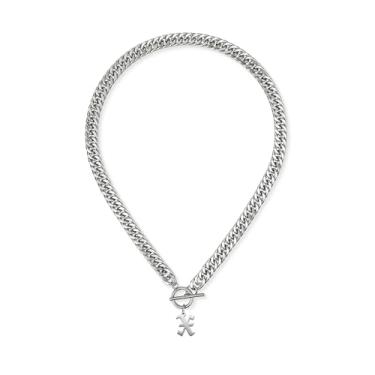 Imagem de ADEMISHIA Colar feminino com inicial inglesa antiga em ouro 18 K, delicado pingente A-Z com corrente cubana de aço inoxidável, gargantilha grossa, colar gargantilha para presente de Halloween e Natal