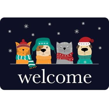 Imagem de Ashley Productions The Original Fun Mat, Welcome Mat, 39,4 cm x 59,7 cm, Fury Friends Welcome