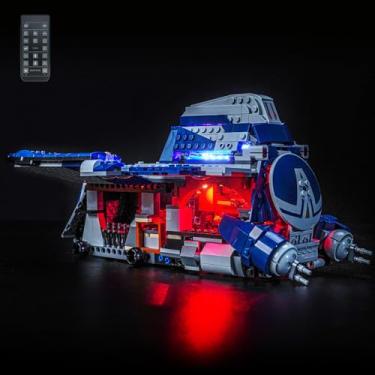 Imagem de LocoLee Kit de luzes compatível com Lego 75435 Battle of Felucia Separatist MTT - sem modelo apenas luz, acessórios de iluminação LED compatíveis com Lego 75435 (versão RC)