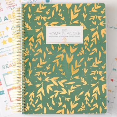 Imagem de Home Planner 2026 | Calendário semanal de 12 meses (início de domingo) | Revisão mensal e listas de verificação sazonais | Planilhas de orçamento e economia | Plano diário de leitura da Bíblia |