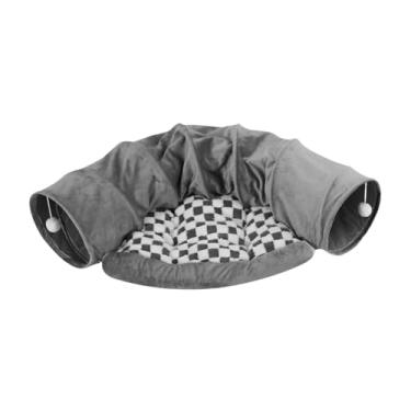 Imagem de Generic Tapete de túnel para gatos, brinquedo de tubo de túnel para gatinhos, exercício com bola, leve, centro de jogos para gatos internos, hamster,