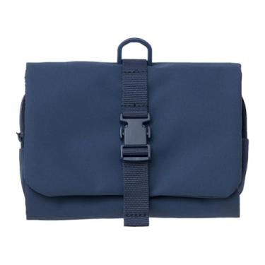 Imagem de MotiveTech Nécessaire de Viagem para Maquiagem, Estojo de Maquiagem Feminino Portátil, Fácil de Limpar, Organizador de Cosméticos para Atividades Ao Ar Livre E V, Azul