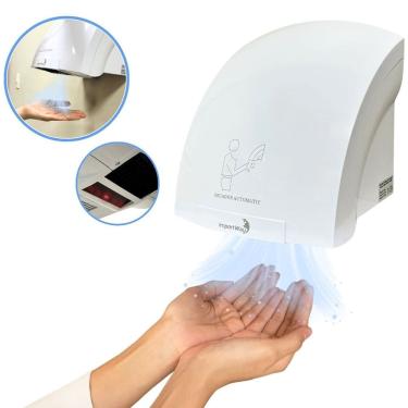 Imagem de Secador de Mãos Automático 12 m/s Elétrico 1500W Sensor Banheiro 110V Branco Importway Iwsma-1201