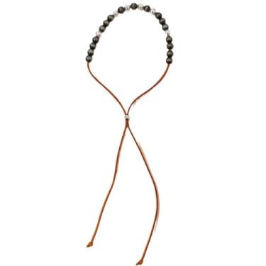 Imagem de Colar gargantilha feminina ocidental para cowgirl, colar com pingente de contas de dois tons, tribal do sudoeste, acessórios de joias ajustáveis