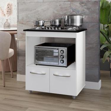 Imagem de Balcão Cali Para Cooktop 5 Bocas 2 Portas Cozinha MB1 75cm - Doce Sonh