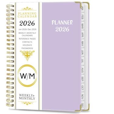 Imagem de Agenda mensal/calendário 2026-2028 - planejador mensal de 3 anos 2026-2028, janeiro de 2026 - dezembro de 2028, 23 x 16,5 cm, calendário de 36 meses + abas + bolso - roxo