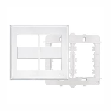 Imagem de PLACA 4X4” COM SUPORTE PARA 4 MÓDULOS HORIZONTAIS DISTANCIADOS EVIDENCE – FAME