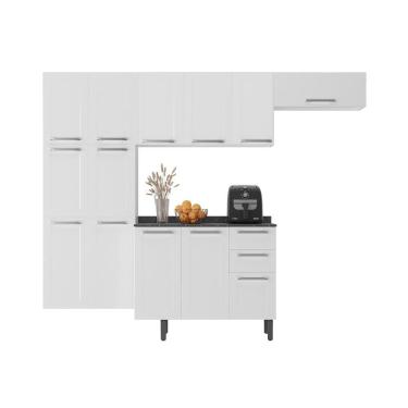 Imagem de Cozinha Completa Itatiaia Florença 245cm Em Aço Branco