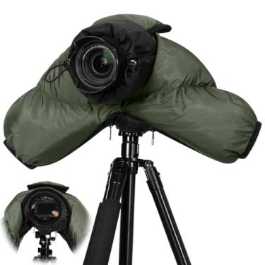 Imagem de Copkim Capa de chuva para câmera profissional espessa, à prova d'água, à prova de frio, capa quente à prova de neve ou som para mais câmeras DSLR com 24-70 mm 24-105 mm 15-85 mm 18-135 mm 55-205 mm 70