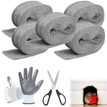 Imagem de Steel Wool Klfte for Mice Control Gap Filler de 3,2 x 12 pés, pacote c