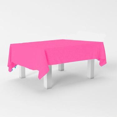 Imagem de Toalha de mesa 137x183cm Plástica Rosa Claro decoração festa - Rivfest