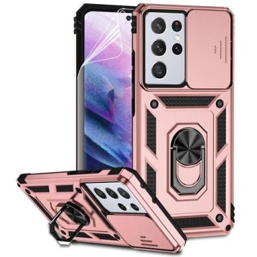 Imagem de Capa para celular M MAIKEZI Samsung Galaxy S21 Ultra Rose Gold