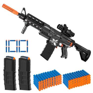 Imagem de Pistola de brinquedo elétrica automática COOLFOX com 100 dardos macios