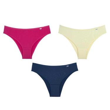 Imagem de Kit 3 Calcinhas Biquíni Microfibra DelRio 51509, Multicor, M