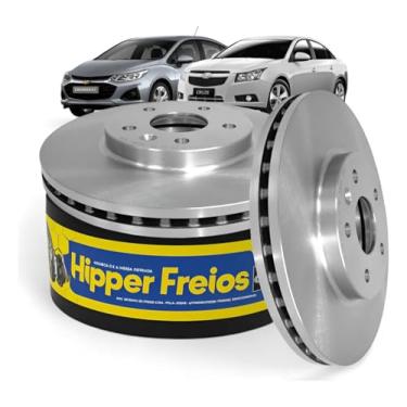 Imagem de Par Discos de Freio Dianteiros HF51B Compatível com Cruze 1.8 2011 a 2016 1.4 Turbo 2017 a 2024