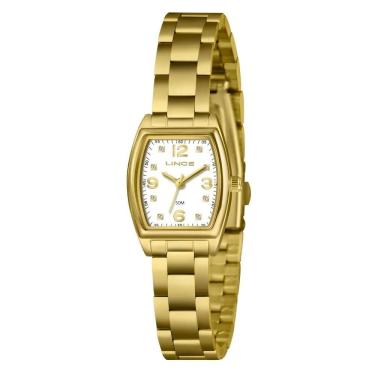 Imagem de Relógio Lince Feminino Ref: Lqgh265l22 B2kx Retangular Dourado