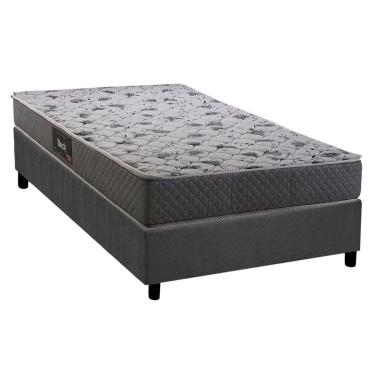 Imagem de Conjunto Box Solteiro: Colchão Espuma Herval D28 / AG65 Black + Base CRC Suede Gray (78x188)