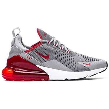 Imagem de Tênis de corrida masculino casual Nike Air Max 270 Cw7048-001, Particle Grey/University Red-white, 9.5