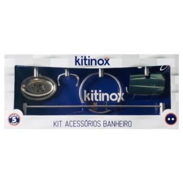 Imagem de KIT BANHEIRO 5 PECAS INOX KITINOX