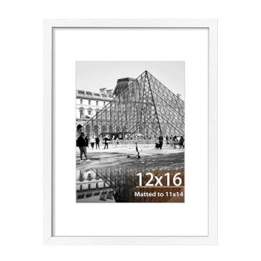 Imagem de YCCXBW Porta-retrato de 10 x 15 cm, para exibição de foto 9 x 12 cm e 6 x 9 cm com tapete ou 10 x 15 cm sem tapete. Moldura de madeira projetada em acrílico para mesa e montagem na parede (grão de