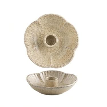 Imagem de Suporte de castiçal, suporte de vela de cerâmica para incenso, Santo Palo, festas de casamento de Natal, Halloween, decoração de casa de sala de jantar (ouro)