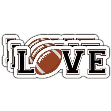 Imagem de (3 peças) Adesivo de futebol americano minimalista vinil à prova d'água para fãs, mães, jogadores e dia de jogo, acessório estético para livros, laptops, telefone, garrafas de água, copo Kindle de 7,6