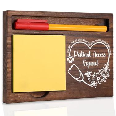 Imagem de Presente de agradecimento do esquadrão de acesso ao paciente, decoração de mesa motivacional para profissionais de saúde, ideias inspiradoras para equipe médica, suportes de bloco de notas