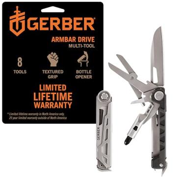 Imagem de Gerber Gear Multiferramenta Armbar Drive – Faca de bolso 8 em 1 multiferramenta com lâmina de 6,35 cm e ponta de chave de fenda dupla face – EDC Gear – Ônix