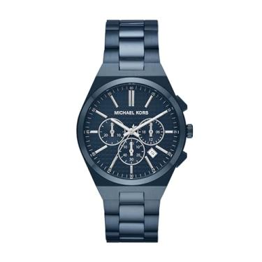 Imagem de Michael Kors Relógio masculino Lennox cronógrafo azul de aço inoxidável (modelo: MK9147), Azul