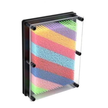 Imagem de RiToEasysports Pin Art Sculpture Toy para Crianças e Adultos, Colorido e Romance, Aprimora a Imaginação e a Criatividade, para Casa ou Escritório (Grande fundo preto)
