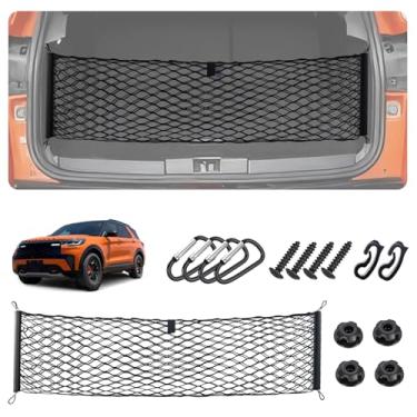 Imagem de Rede de carga estilo envelope para acessórios Ford Explorer 2020-2025 2026, rede de carga de malha SUV, bagageiro de 5 mm atualizado e nylon de camada dupla para armazenamento de rede de porta