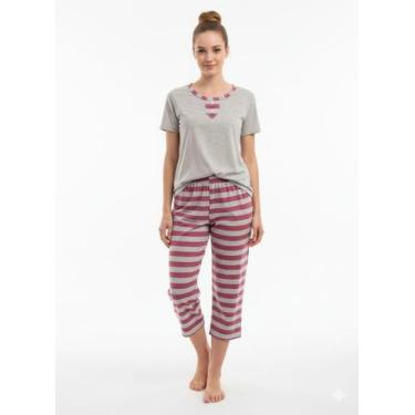 Imagem de Pijama Feminino Pescador Claudiane 894 - BEL&TOB, Rosa, M