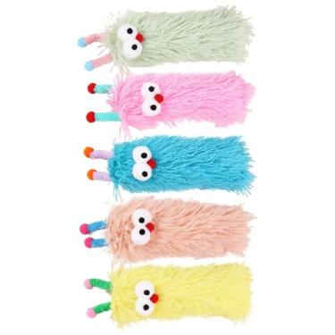 Imagem de Brinquedo de pelúcia para gatos, brinquedos de enriquecimento de gatos, bonecas fofas, travesseiro de pelúcia | 5 suprimentos para animais de estimação com erva-dos-gatos dentro, boneca macia para