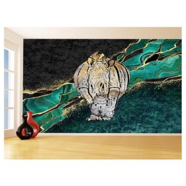 Imagem de Papel De Parede 3D Animais Pop Art Rinoceronte 3,5M Pxa484 - Você Deco