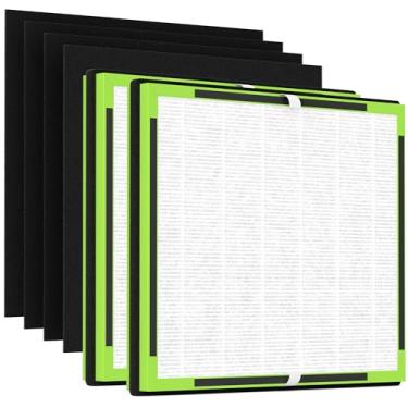 Imagem de XBWW 2 pacotes de filtros de substituição IAF-H-100D compatíveis com purificadores de ar Idylis AC-2118 AC-2123 IAP-10-280 IAP10280 tipo D, inclui 2 filtros premium e 4 filtros de carbono