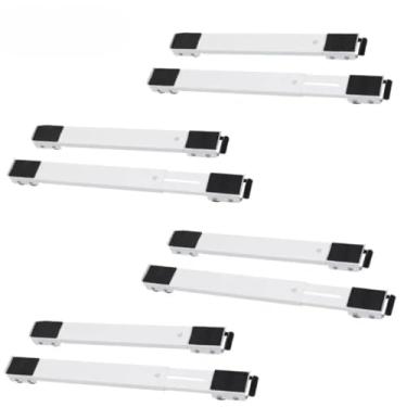 Imagem de Suporte com Rodinhas para Geladeira e Máquina de Lavar, Suporte Móvel para Móveis e Eletrodomésticos Pesados, Base com Rodas até 200kg(Branco4)
