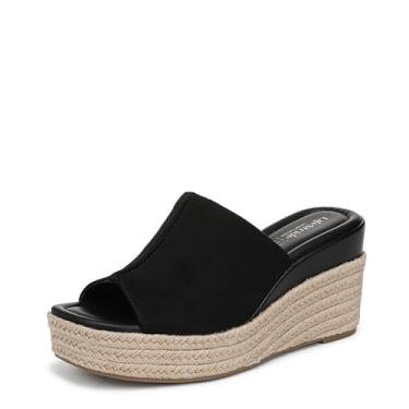 Imagem de LifeStride Sandália feminina Haute Espadrille Wedge, Preto, 35