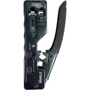 Imagem de Alicate para Crimpar RJ45/RJ12 /RJ11 STORM Preto